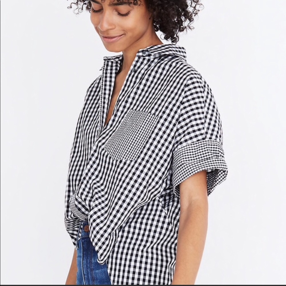Madewell Gingham Button Blouse